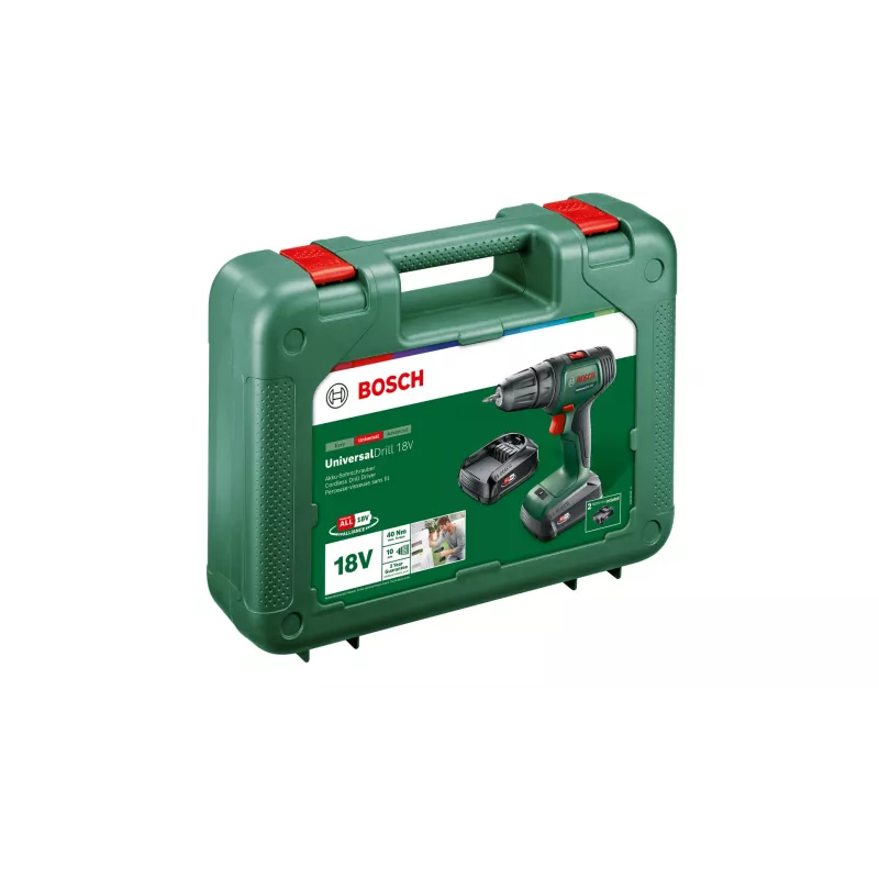 Bosch UniversalDrill 18V 1450 RPM võtmeta 1,2 kg Must, Roheline