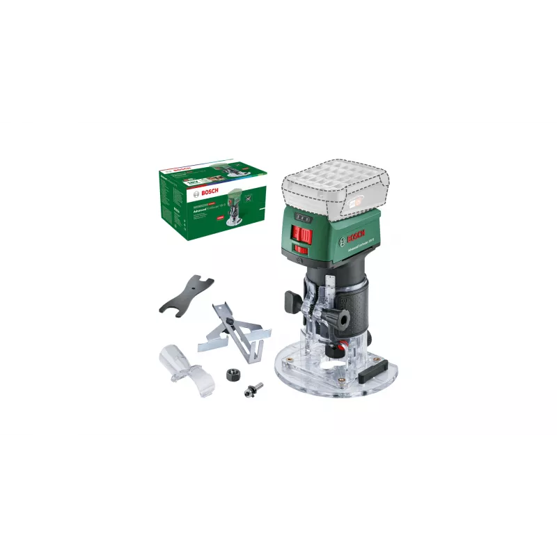 Bosch AdvancedTrimRouter 18V-8, 8 mm, 30000 p/min, Roheline, Aku, 1.1 kg, 160 mm