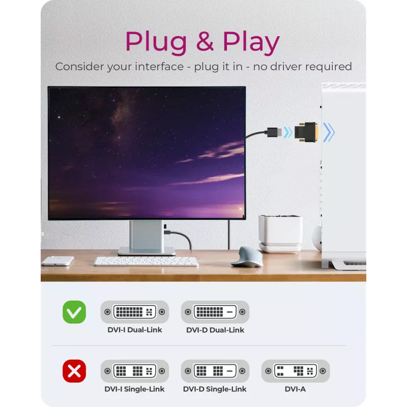 ICY BOX IB-AC552 DVI-D HDMI Type A (Standard)