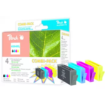 Peach PI300-370 tindikassett 4 tk Suure (XL) jõudlusega Must, Tsüaan, magenta, Kollane