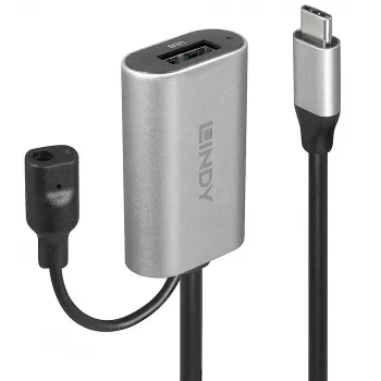 Lindy 5m USB 3.2 Gen 1 C/A Active Extension, 5 m, USB C, USB A, USB 3.2 Gen 1 (3.1 Gen 1), Hõbedane