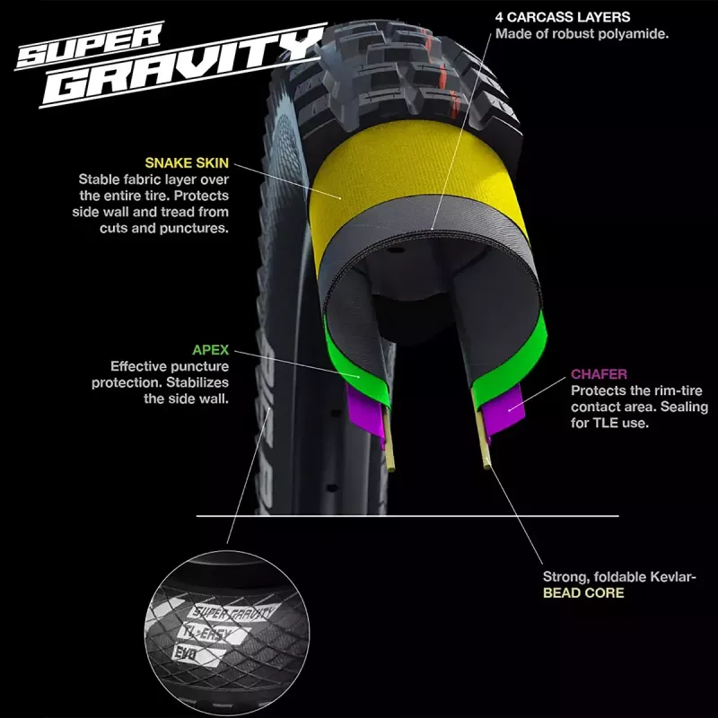 Jalgratta rehv Schwalbe Magic Mary Super Gravity — must/bronze