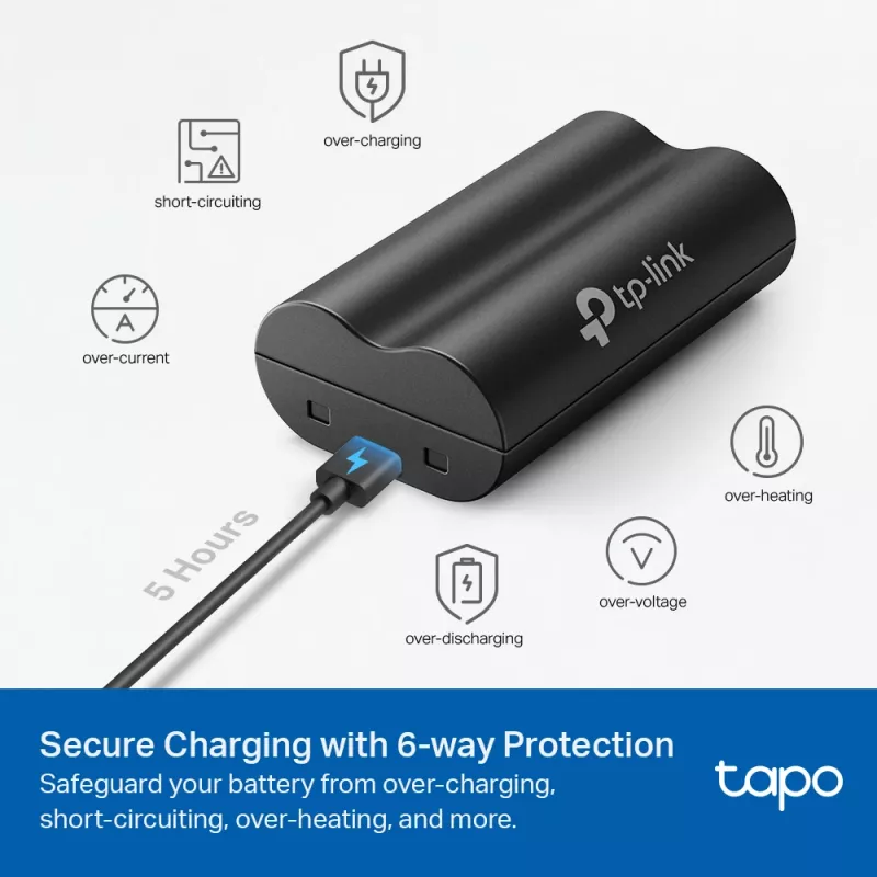 TP-Link Tapo akupakk, Aku, Universaalne, TP-Link, Must, Tapo C420, Tapo C400, Tapo D230, Liitium