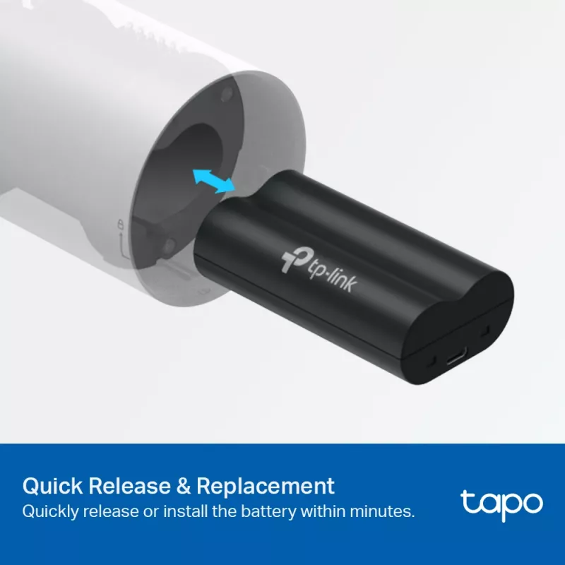 TP-Link Tapo akupakk, Aku, Universaalne, TP-Link, Must, Tapo C420, Tapo C400, Tapo D230, Liitium