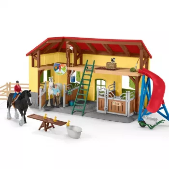 schleich FARM WORLD Hobusetall, Talu, Taluloomad / talumänguasjad, 3 a, Mitmevärviline, Plastik