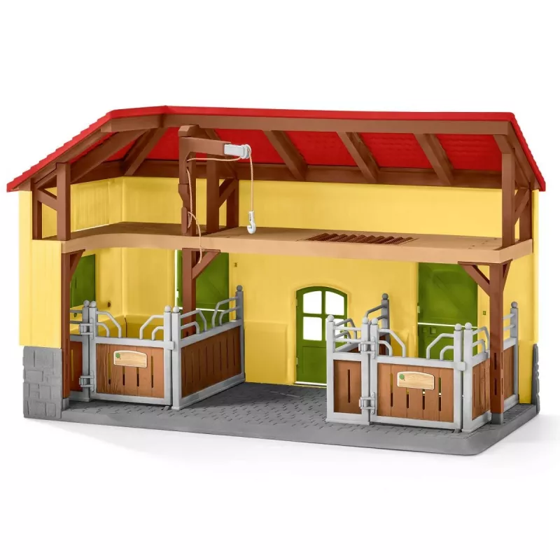 schleich FARM WORLD Hobusetall, Talu, Taluloomad / talumänguasjad, 3 a, Mitmevärviline, Plastik