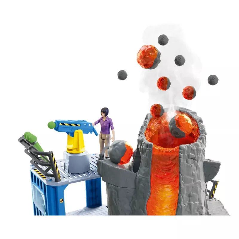 Schleich Dinosaurs Volcano Expedition Base Camp mit Vulkanausbruch, mehrfarbig, 42564
