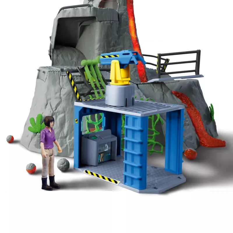 Schleich Dinosaurs Volcano Expedition Base Camp mit Vulkanausbruch, mehrfarbig, 42564