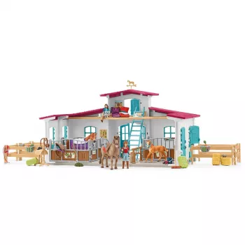 schleich HORSE CLUB Järveäärne ratsakeskus, talu, hobusetall, hobused, 5 a, mitmevärviline, plastik