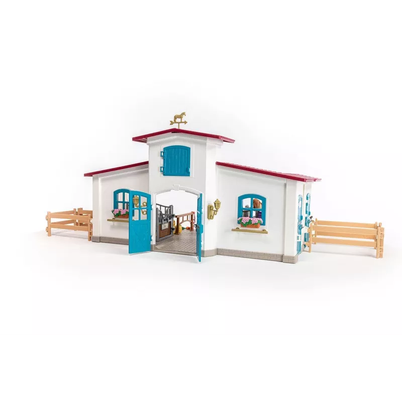 schleich HORSE CLUB Järveäärne ratsakeskus, talu, hobusetall, hobused, 5 a, mitmevärviline, plastik
