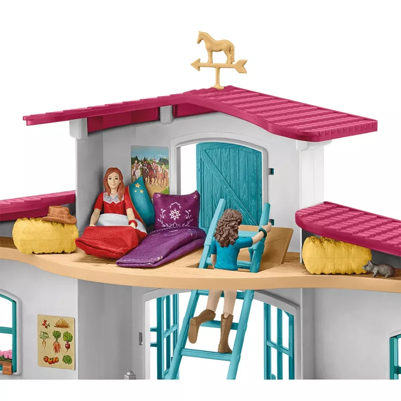 schleich HORSE CLUB Järveäärne ratsakeskus, talu, hobusetall, hobused, 5 a, mitmevärviline, plastik