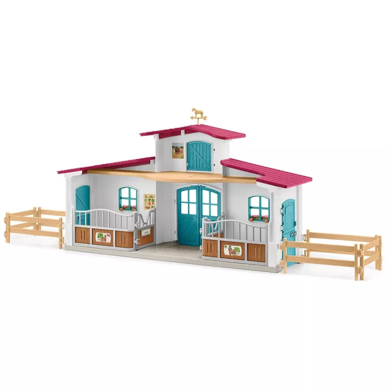 schleich HORSE CLUB Järveäärne ratsakeskus, talu, hobusetall, hobused, 5 a, mitmevärviline, plastik