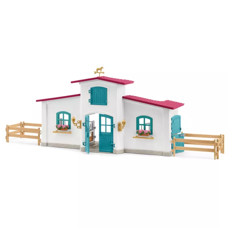 schleich HORSE CLUB Järveäärne ratsakeskus, talu, hobusetall, hobused, 5 a, mitmevärviline, plastik
