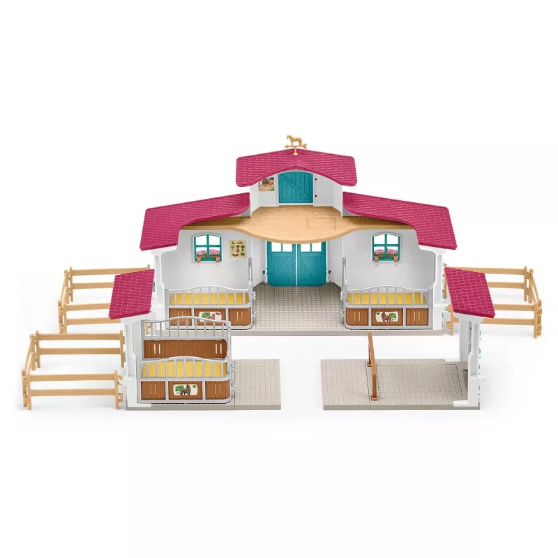 schleich HORSE CLUB Järveäärne ratsakeskus, talu, hobusetall, hobused, 5 a, mitmevärviline, plastik