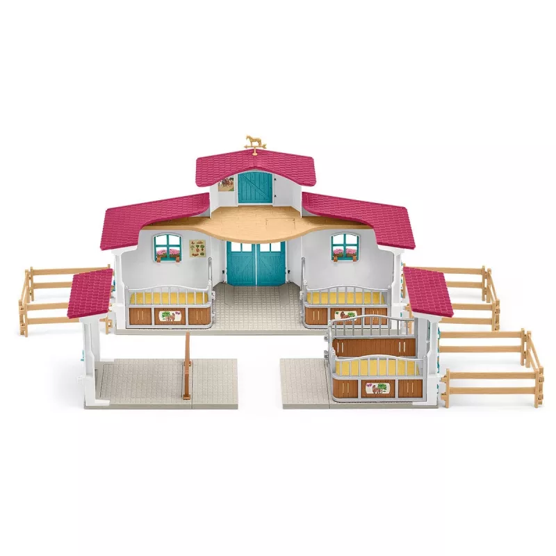 schleich HORSE CLUB Järveäärne ratsakeskus, talu, hobusetall, hobused, 5 a, mitmevärviline, plastik