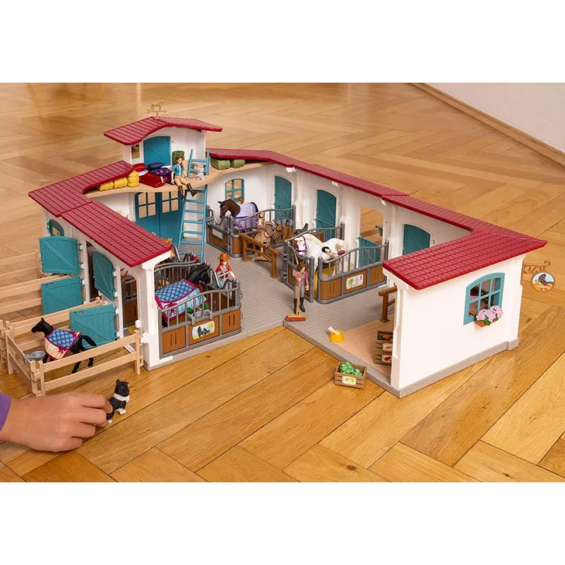 schleich HORSE CLUB Järveäärne ratsakeskus, talu, hobusetall, hobused, 5 a, mitmevärviline, plastik