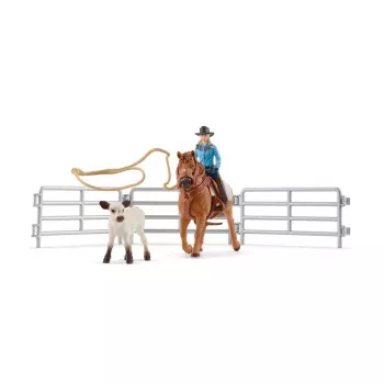 schleich Cowgirl Team Roping Fun, 3 a, Mitmevärviline