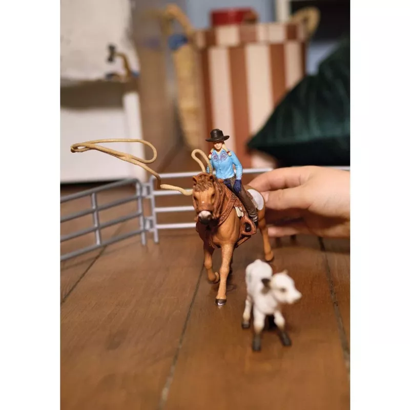 schleich Cowgirl Team Roping Fun, 3 a, Mitmevärviline
