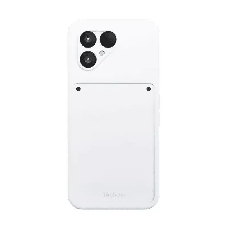 Kaitsev telefoniümbris Fairphone v1 Fairphone'ile (Gen. 6) – kate, sobib 16 cm (6,3 tolli) ekraanidele, valge