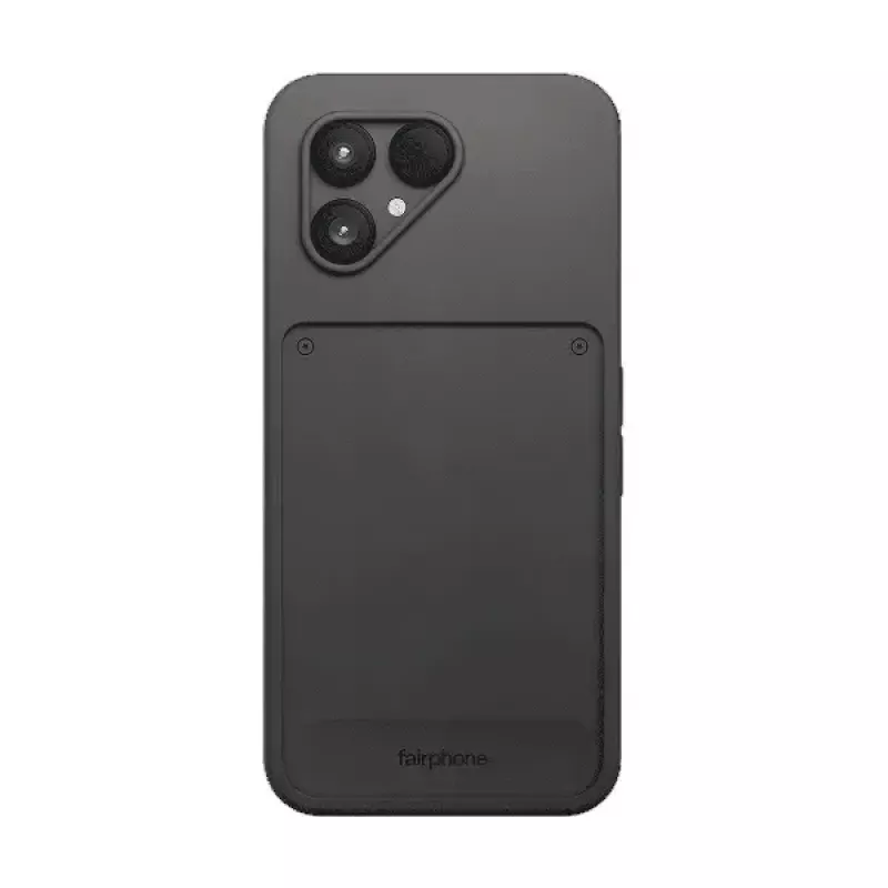 Mobiiltelefoni ümbris Fairphone protective Case v1 Fairphone'ile (Gen. 6) — Kaitseümbris, sobib 16 cm (6,3-tollisele) ekraanile, Must