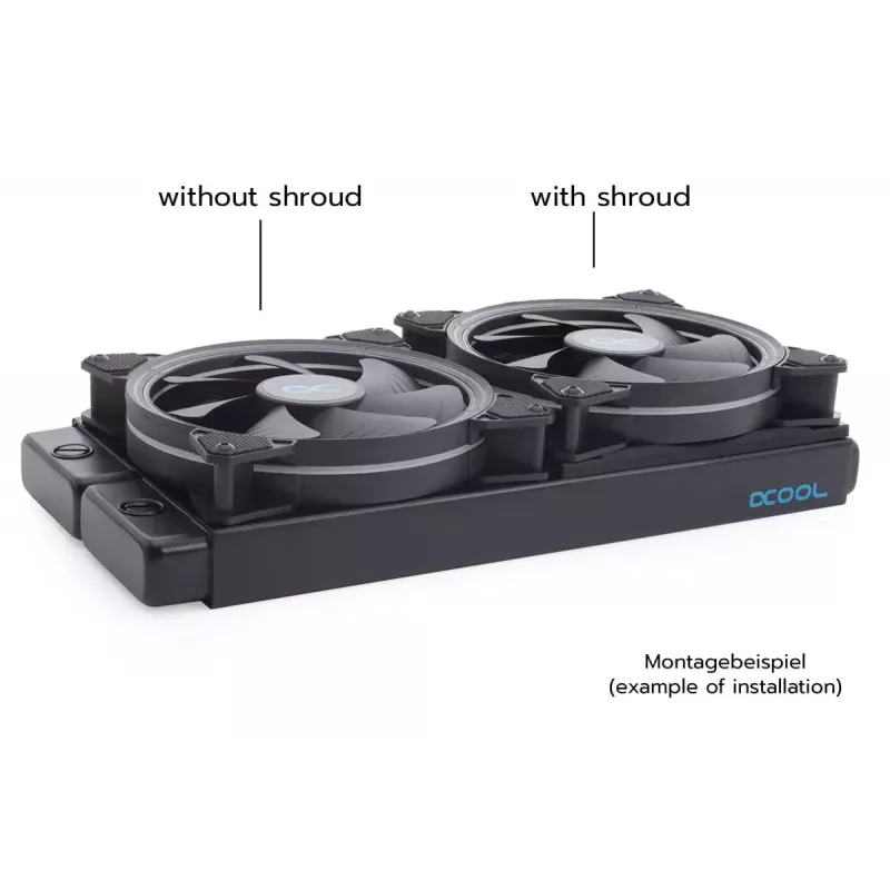 Jahutussüsteem Alphacool 24831 Silicone Must 14cm Fan