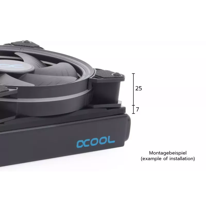 Jahutussüsteem Alphacool 24831 Silicone Must 14cm Fan