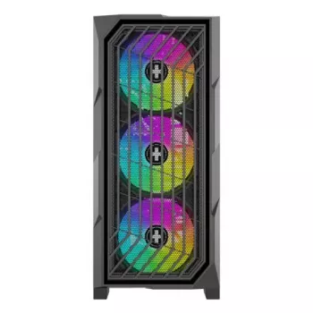 PC Midi Torni korpus XILENCE Performance A+ BREEZE II — must, karastatud klaas, toetab ATX/Micro‑ATX/Mini‑ITX, 3x140mm ees, 1x120mm taga