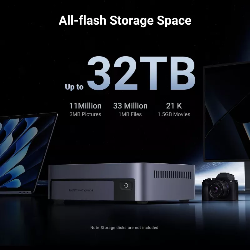 Ugreen DXP480T Plus NAS Lauaarvuti Intel® Core™ i5 8 GB DDR5 Hall