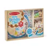 Melissa & Doug sünnipäevapeo tort - puidust mängutoidukomplekt kokkusobitatavate lisandite ja 7 küünlaga