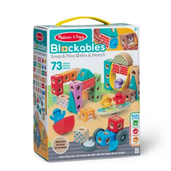 Melissa & Doug MDT BBN Blockables Town Pyst GML, 2 a, 73 tk, plastik, puit