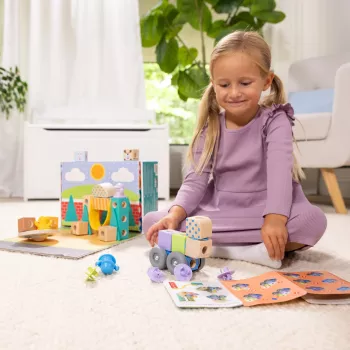 Melissa & Doug MDT BBN Blockables Town Pyst GML, 2 a, 73 tk, plastik, puit