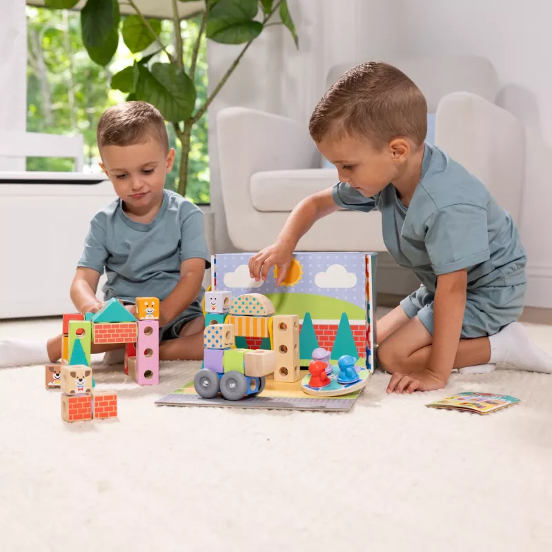 Melissa & Doug MDT BBN Blockables Town Pyst GML, 2 a, 73 tk, plastik, puit