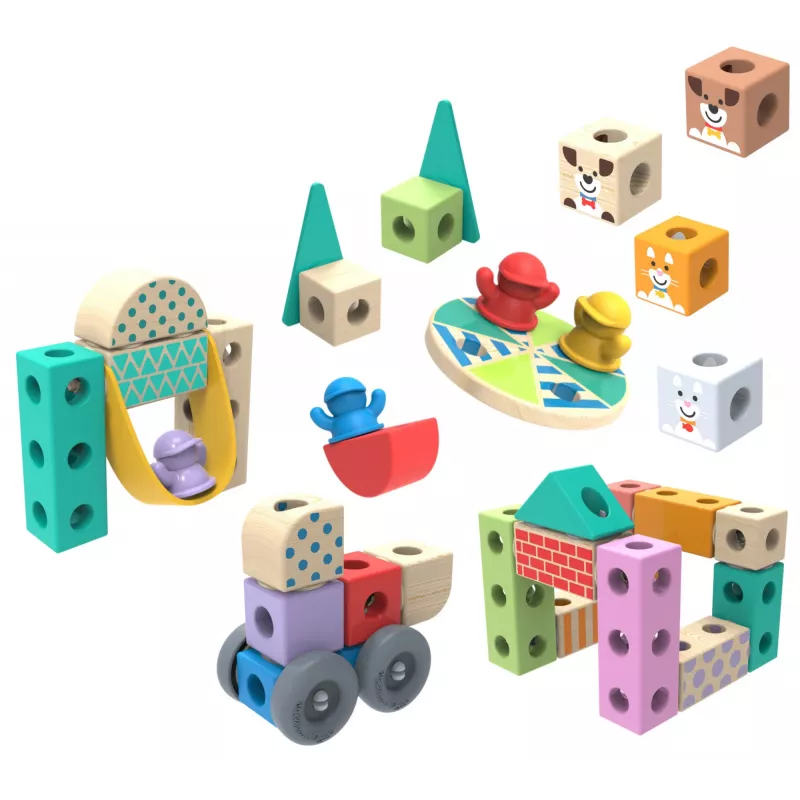 Melissa & Doug MDT BBN Blockables Town Pyst GML, 2 a, 73 tk, plastik, puit