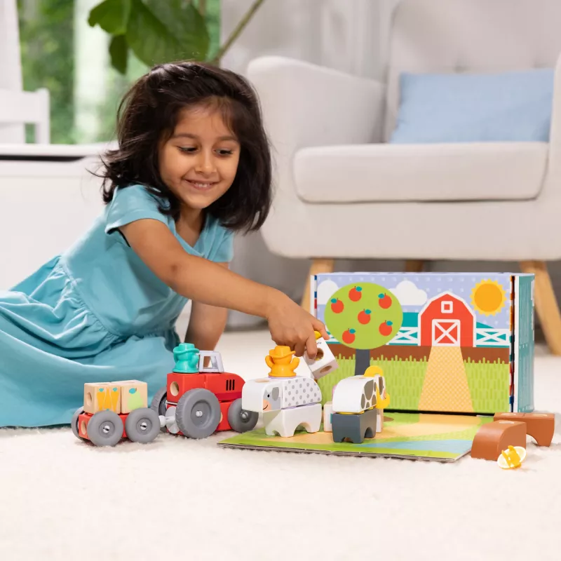 Melissa & Doug MDT BBN Blockables Farm GML, 2 a, 56 tk, Plast, Puit