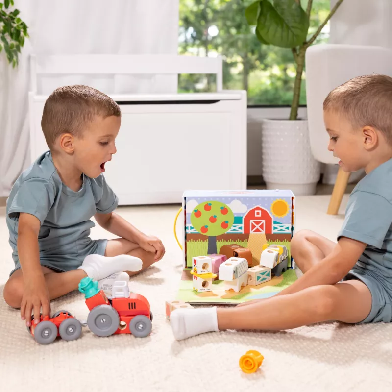 Melissa & Doug MDT BBN Blockables Farm GML, 2 a, 56 tk, Plast, Puit