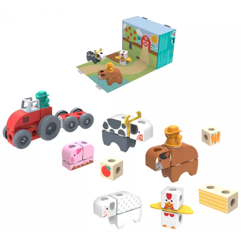 Melissa & Doug MDT BBN Blockables Farm GML, 2 a, 56 tk, Plast, Puit
