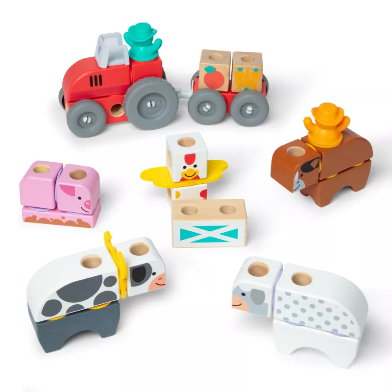 Melissa & Doug MDT BBN Blockables Farm GML, 2 a, 56 tk, Plast, Puit