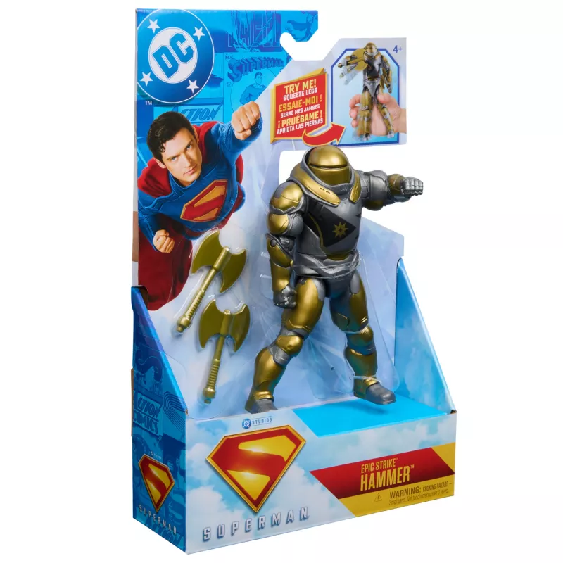 Märuli-figuur Superman Hammer of Boravia 6-tolline, filmistiil, sisaldab 2 tarvikut, kuldne/hall