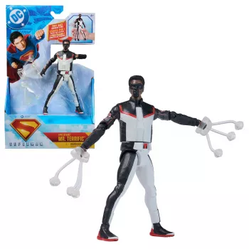 DC Comics, SUPERMAN, Mr. Terrific, Epic Strike tegelaskuju, 6-tolline, autentne filmistiil, sisaldab 2 tarvikut, laste mänguasjad poistele ja tüdrukutele alates 4 aastast