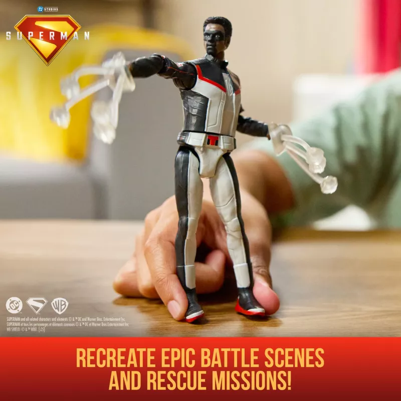 DC Comics, SUPERMAN, Mr. Terrific, Epic Strike tegelaskuju, 6-tolline, autentne filmistiil, sisaldab 2 tarvikut, laste mänguasjad poistele ja tüdrukutele alates 4 aastast