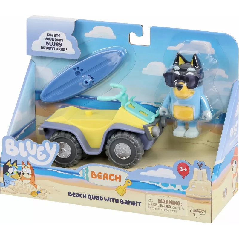 Moose Toys Bluey S9 kuju ja sõiduki komplekt Rand-ATV koos Banditiga
