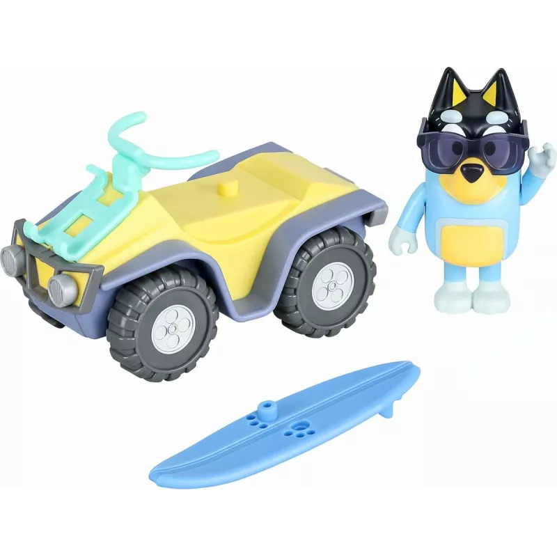 Moose Toys Bluey S9 kuju ja sõiduki komplekt Rand-ATV koos Banditiga