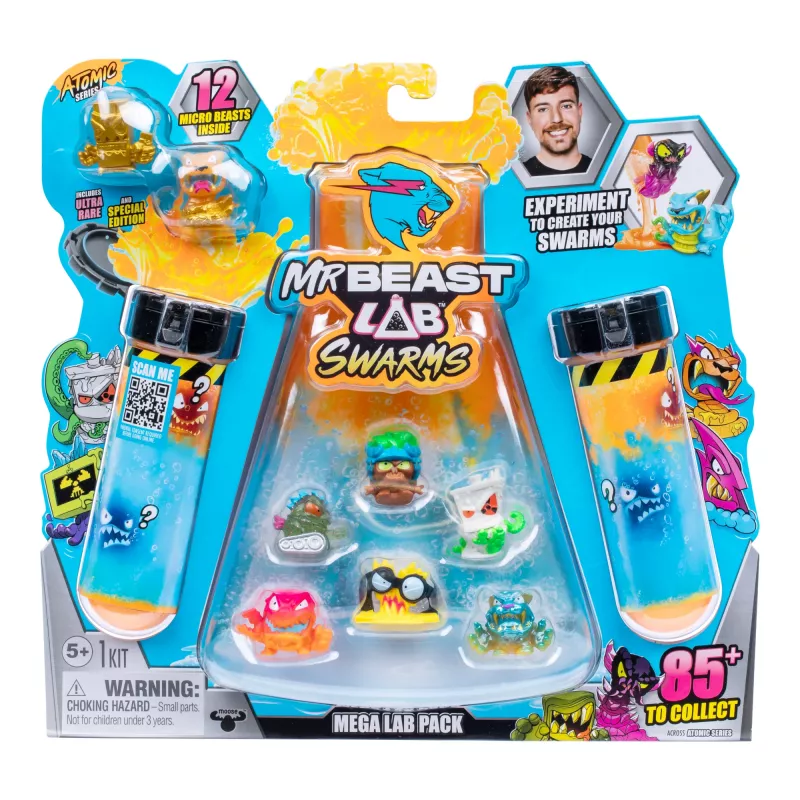 Moose Toys MrBeast Lab Swarms II Atomic 12-pack, 5 a, Mitmevärviline