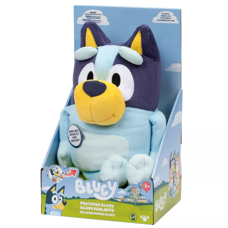 Moose Toys Pratende BLUEY, Multifilmi tegelane, 3 a, Heliga, AA, Patareid kaasas