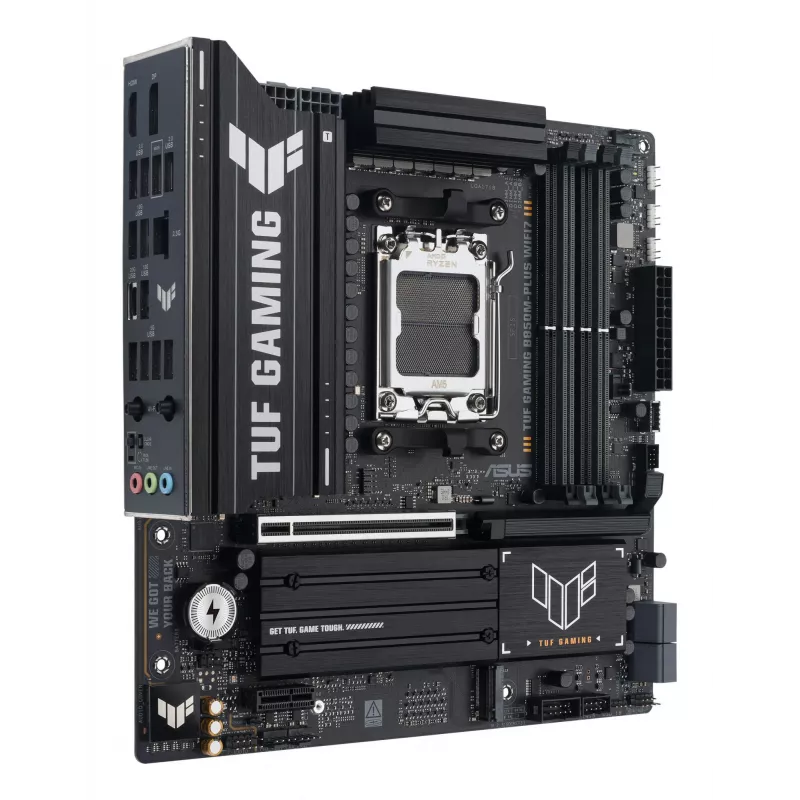 Emaplaat ASUS TUF GAMING B850M-PLUS WIFI7 micro ATX, AMD B850, Socket AM5, DDR5, 4 DIMM, 256GB, Wi‑Fi 7, 2.5Gb LAN