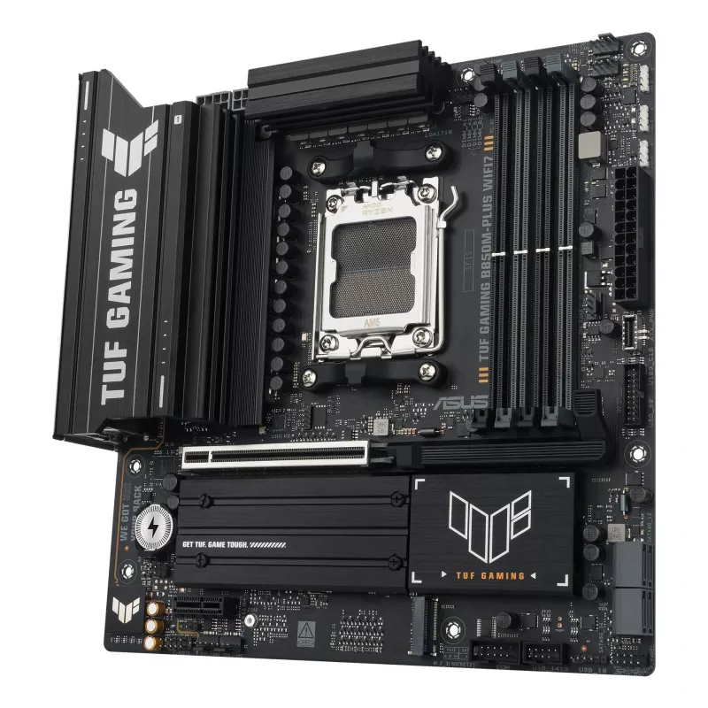 Emaplaat ASUS TUF GAMING B850M-PLUS WIFI7 micro ATX, AMD B850, Socket AM5, DDR5, 4 DIMM, 256GB, Wi‑Fi 7, 2.5Gb LAN