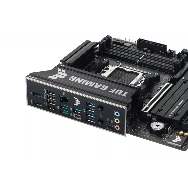Emaplaat ASUS TUF GAMING B850M-PLUS WIFI7 micro ATX, AMD B850, Socket AM5, DDR5, 4 DIMM, 256GB, Wi‑Fi 7, 2.5Gb LAN