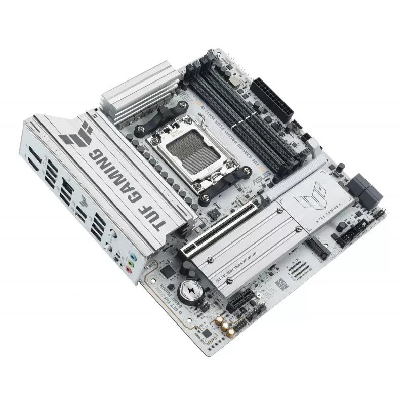 Emaplaat ASUS TUF GAMING B850M-PLUS WIFI7 W, AMD B850, Socket AM5, micro ATX, DDR5, 4×DIMM, kuni 256 GB, Wi‑Fi 7, 2.5Gb Ethernet