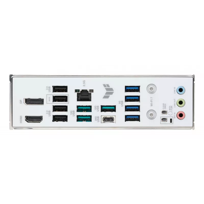 Emaplaat ASUS TUF GAMING B850M-PLUS WIFI7 W, AMD B850, Socket AM5, micro ATX, DDR5, 4×DIMM, kuni 256 GB, Wi‑Fi 7, 2.5Gb Ethernet