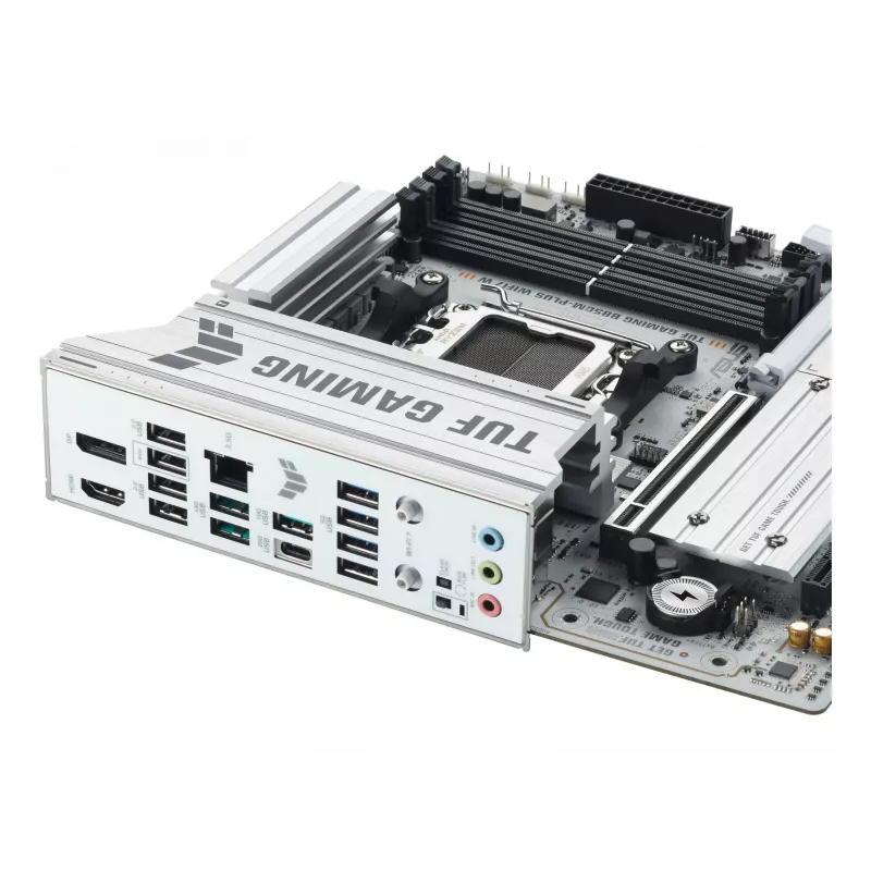 Emaplaat ASUS TUF GAMING B850M-PLUS WIFI7 W, AMD B850, Socket AM5, micro ATX, DDR5, 4×DIMM, kuni 256 GB, Wi‑Fi 7, 2.5Gb Ethernet